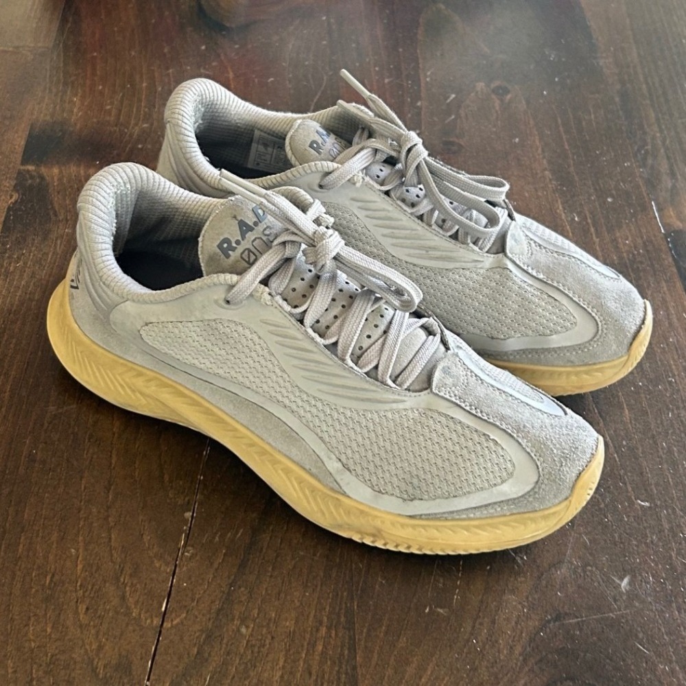 R.A.D One Training Shoes Mens 7 Grey Mesh Suede Sneaker Gym Workout Performance